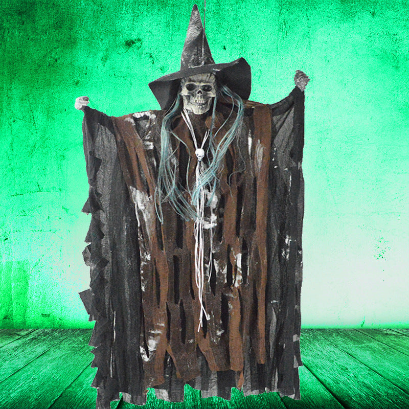 Halloween Activated Ghostly Witch Skeleton