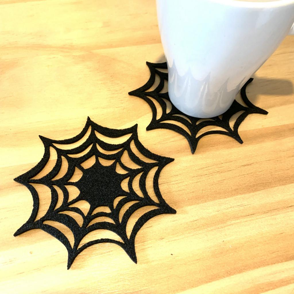 Spooky Spider Web Table Coasters