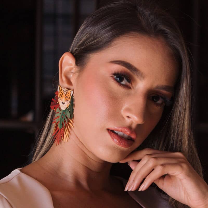 Jaguar Totumo Earrings – Handcrafted Statement Jewellery