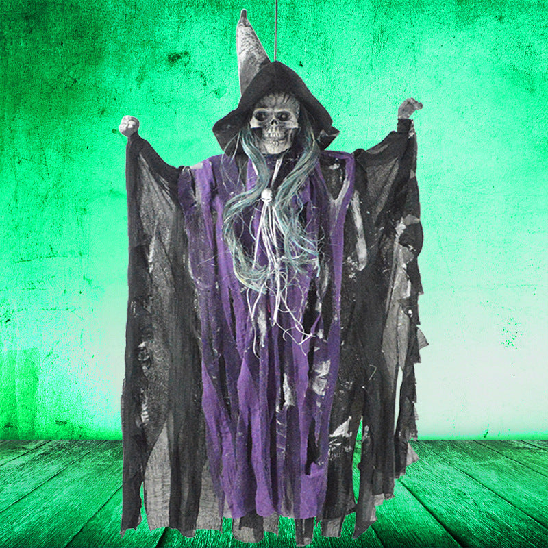 Halloween Activated Ghostly Witch Skeleton
