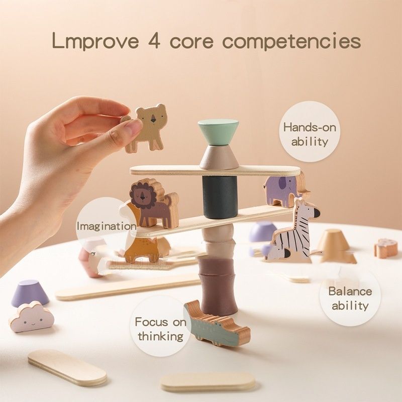 Montessori Wooden Animal Balancer