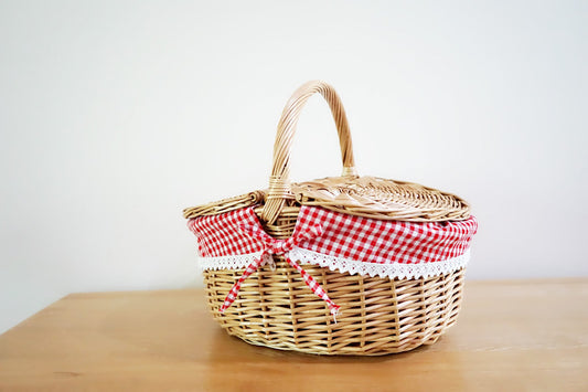 Wicker Rattan Woven Shopping and Gift Basket