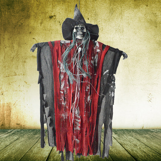 Halloween Activated Ghostly Witch Skeleton