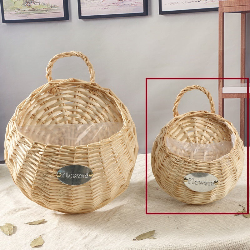 Woven Wall-Mounted Flower Pot Plant Basket for Decor