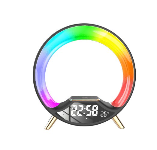 Wireless Charger Lamp with Clock