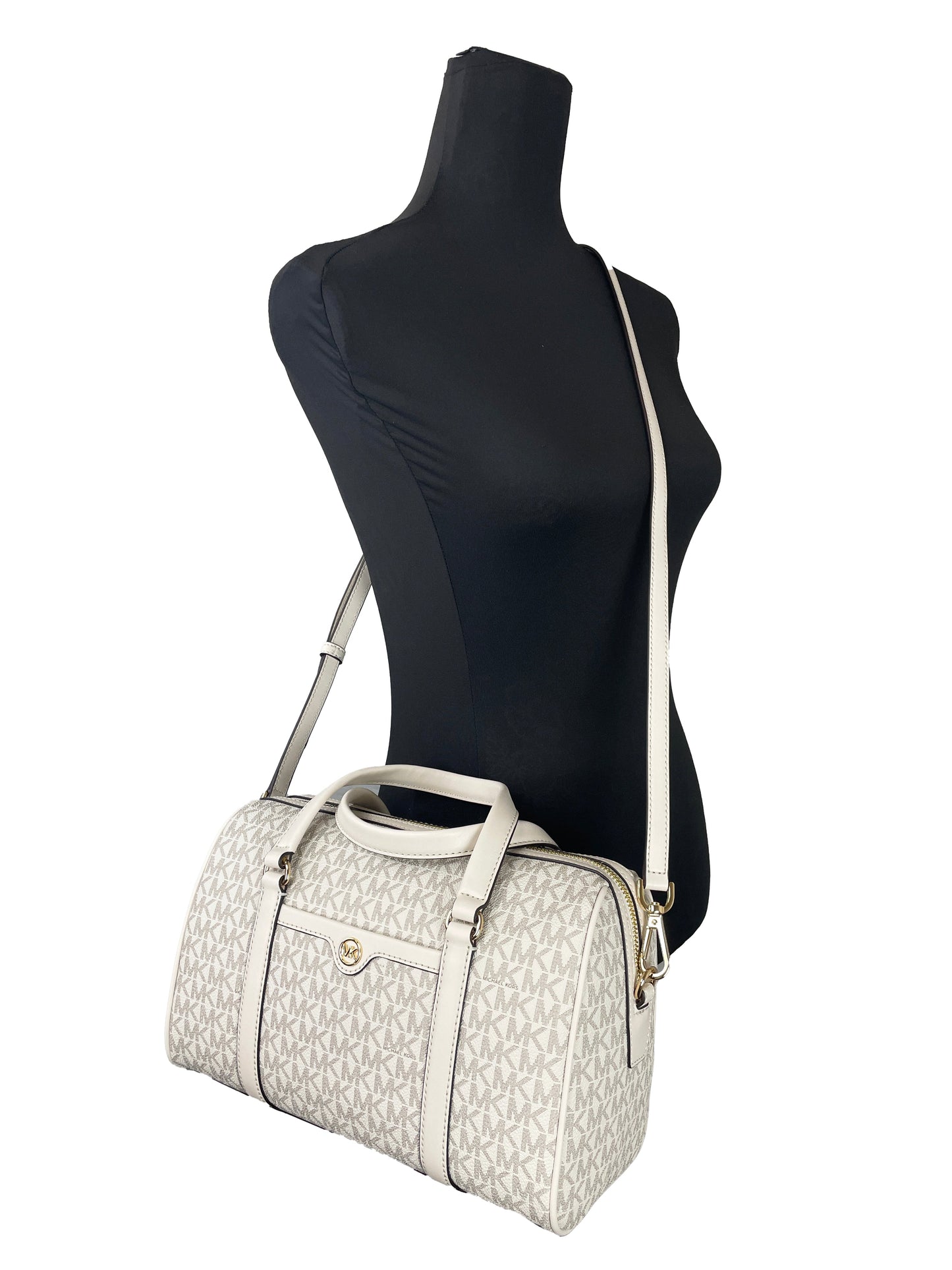 Michael Kors Medium Cream Travel Duffle