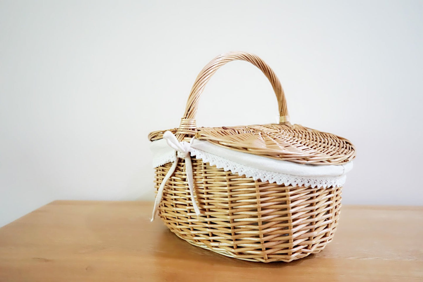 Wicker Rattan Woven Shopping and Gift Basket