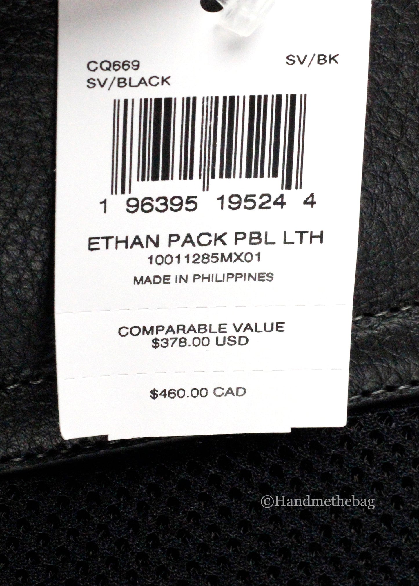 Coach Ethan Pebbled Leather Sling Bag