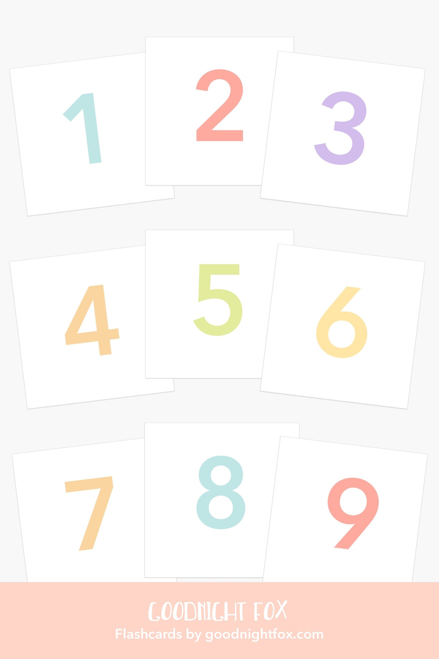 Number Flashcards for Toddlers | Kids Math Cards with Symbols | Preschool Learning Gift