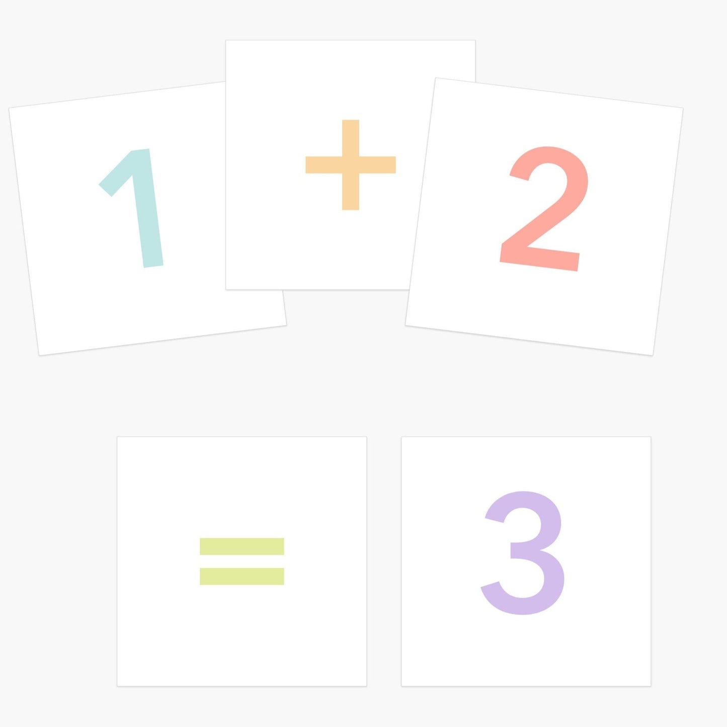 Number Flashcards for Toddlers | Kids Math Cards with Symbols | Preschool Learning Gift