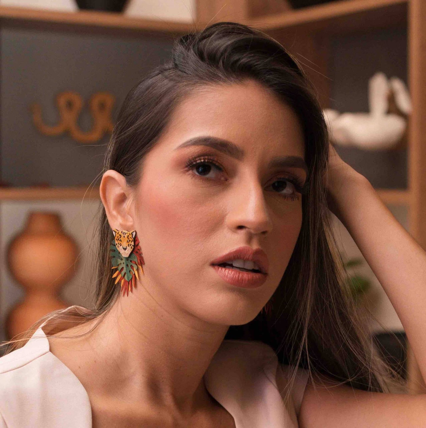 Jaguar Totumo Earrings – Handcrafted Statement Jewellery
